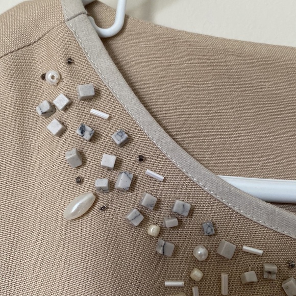 Coldwater Creek Beaded Day Dress Gored Flared Embellish Vintage Vibe Lined Sz 14 - Picture 9 of 17